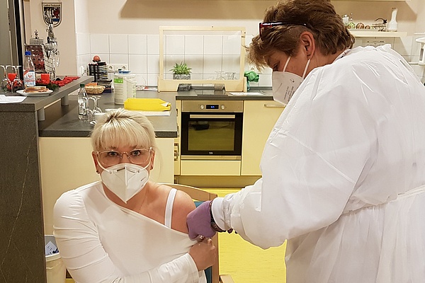 Corona-Schutzimpfung bei Sozialteam